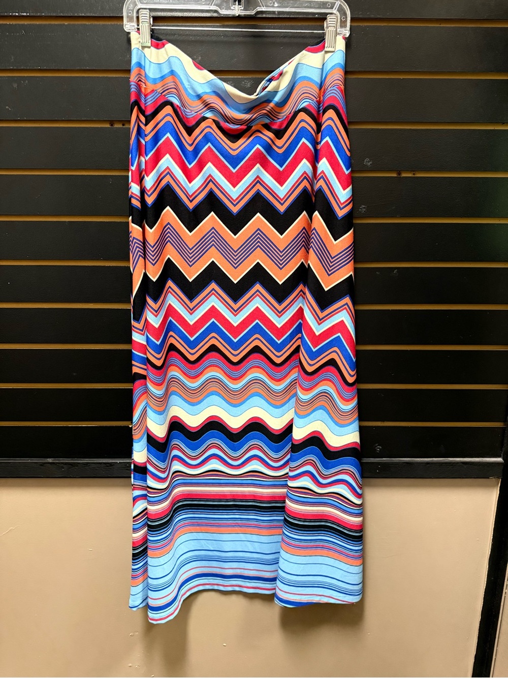 Studio JPR Multicolor Chevron Geometric Print Maxi Skirt Size M